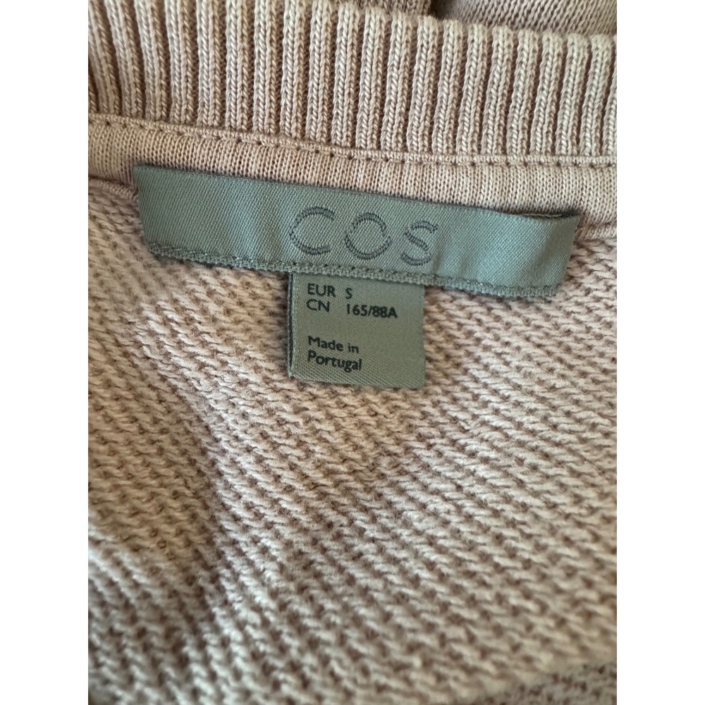 COS Dusty Rose Cotton Lyocell Sleeveless Midi Dress Crew Neck - Picture 8 of 9